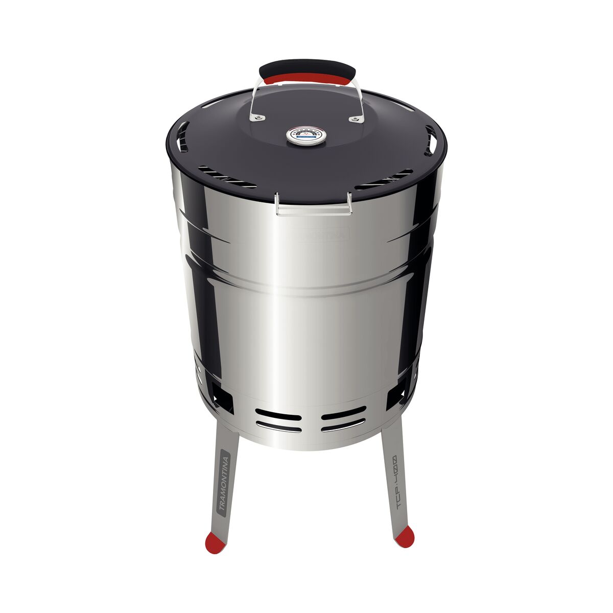Churrasqueira a CarvÃo Tramontina TCP 400 em Aço Inox com Tampa em Aço Carbono Esmaltado - Edição Especial